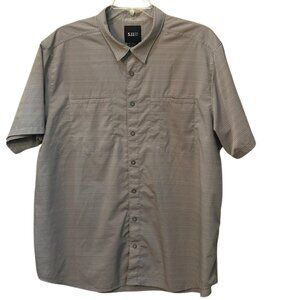 5.11 Tactical Ariel Khaki Vent-Tech Snap Front Short Sleeve Shirt 2XL‎